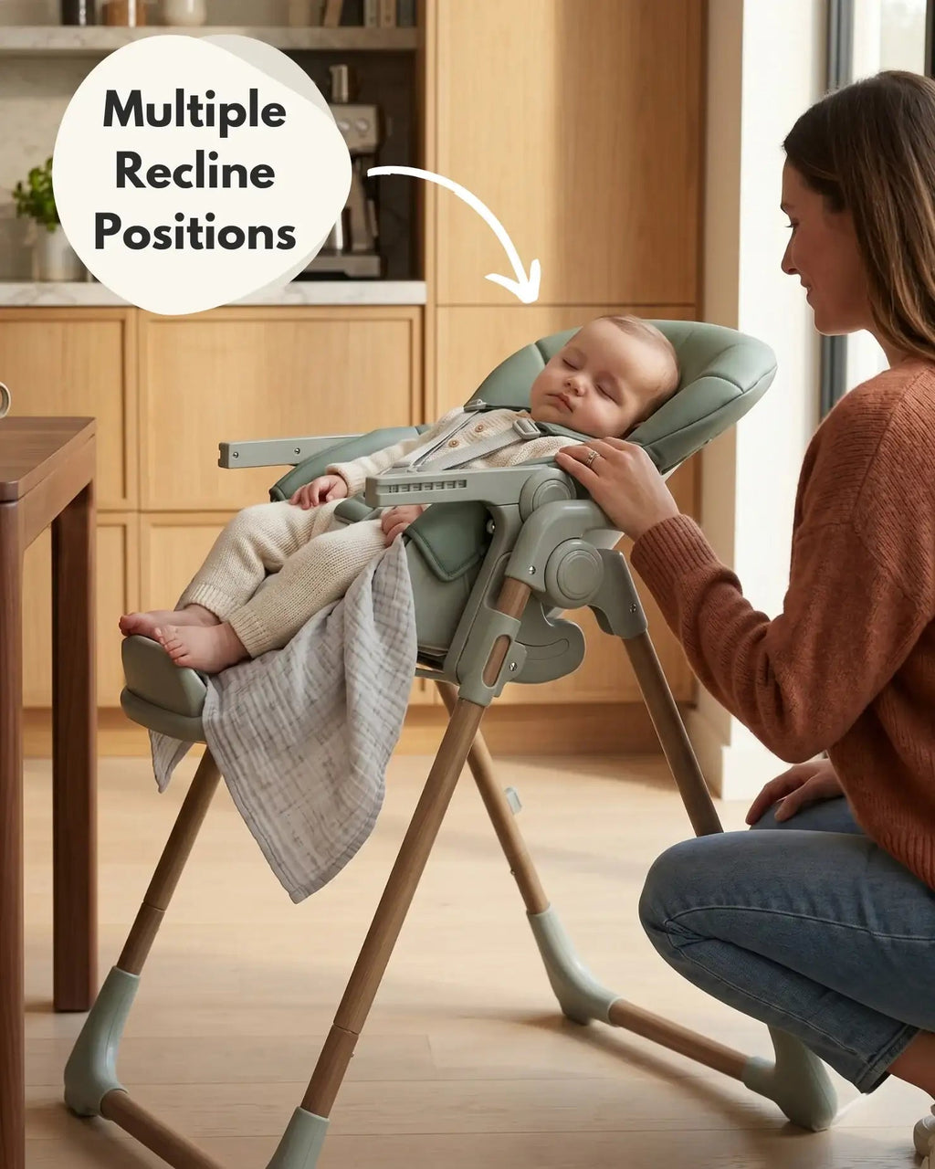 Flare Foldable High Chair - Green