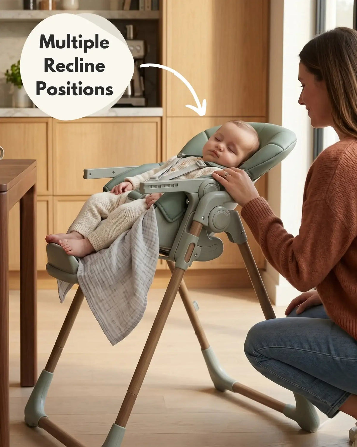 Flare Foldable High Chair - Green